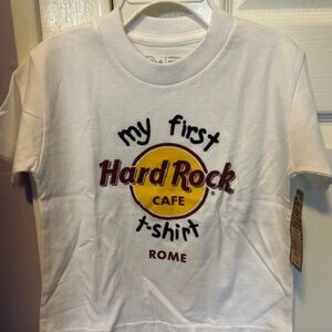 Hard Rock Cafe- Kids first T-shirt, Rome -Size X-small